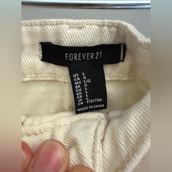 Forever 21 Denim Mini Skirt Women’s SZ L Orange Tie Dye Button Front Pockets Y2K - Picture 3 of 7